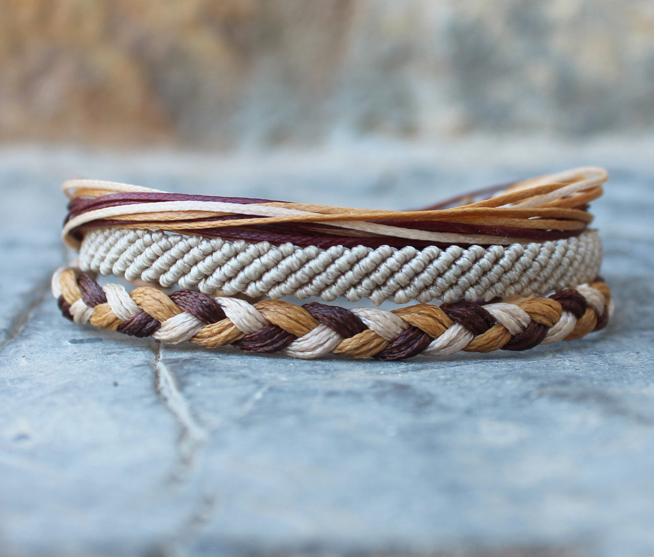 Coffee 3 Piece Bracelet Set