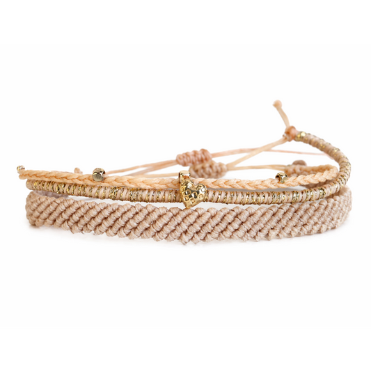 Lovefull 3lü Bileklik Seti /Cream