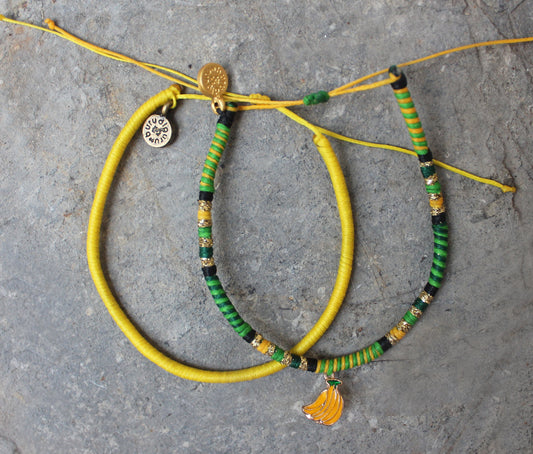 Banana 2 Piece Anklet Set