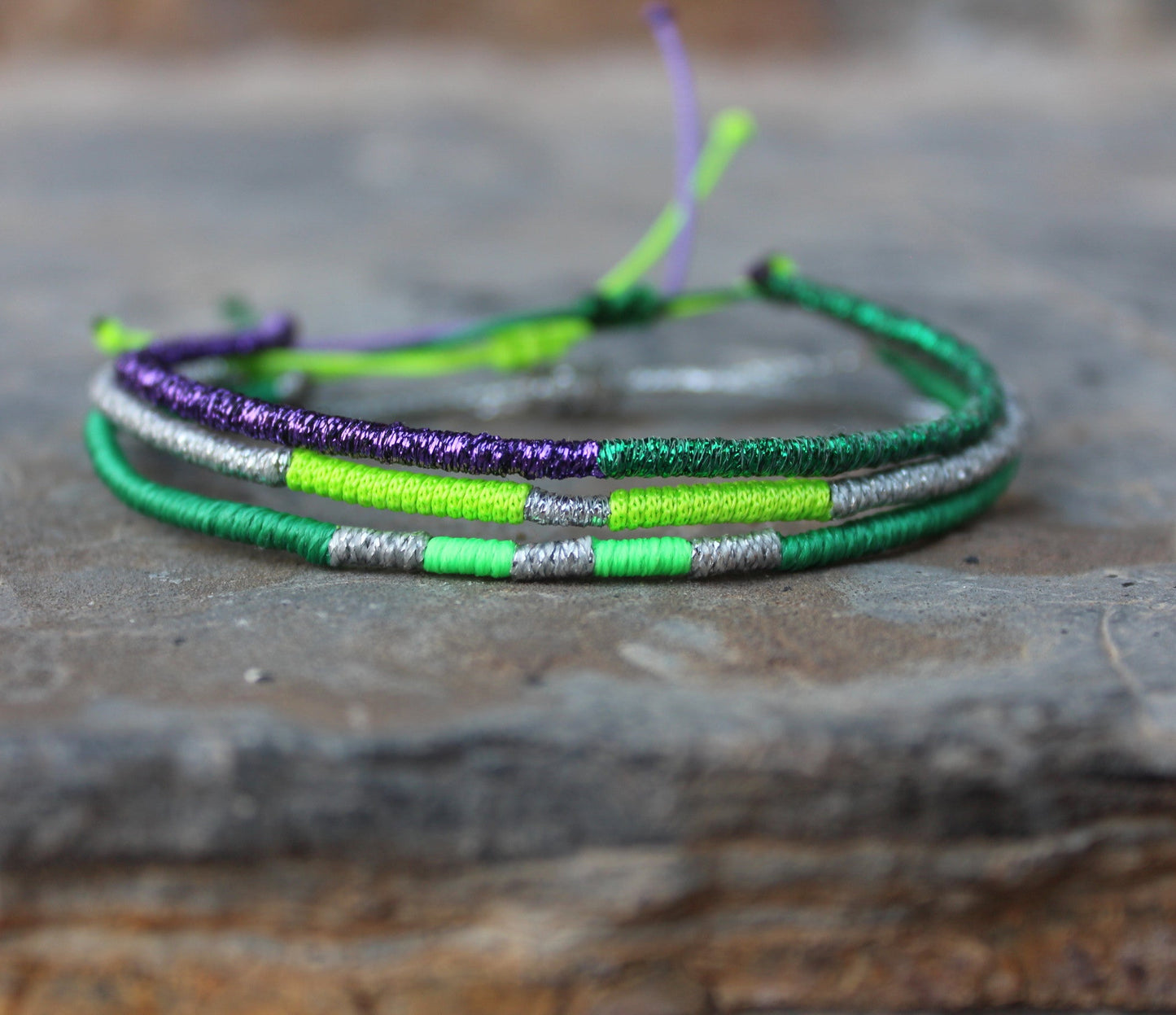 Loop 3lü İnce Bileklik Seti/ Verde Brillante 