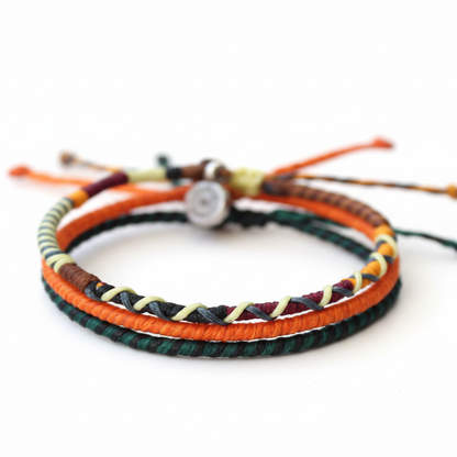 Loop 3 Thin Bracelet Set / Pumpkin