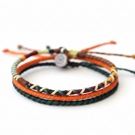 Loop 3 Thin Bracelet Set / Pumpkin