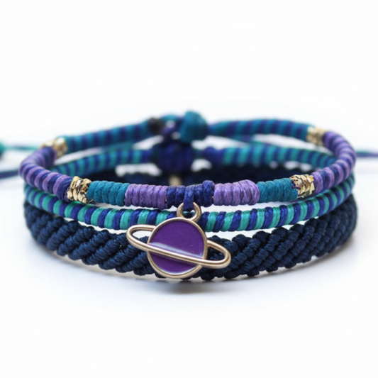 Planet Purple 3 Pcs Bracelet Set