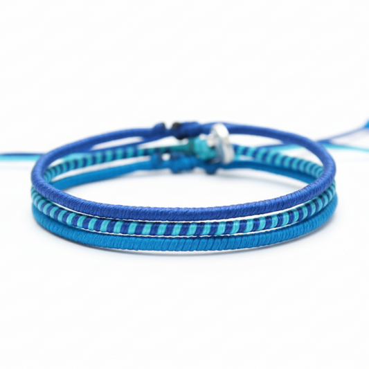 Loop 3 Thin Bracelet Set / Deep Sea