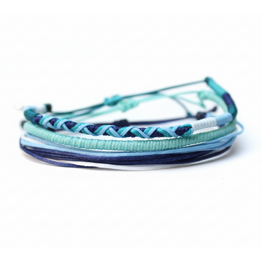 Loop 3lü İnce Bileklik Seti / Azul