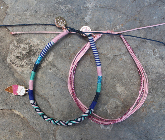 Ice Cream 2 Piece Anklet Set