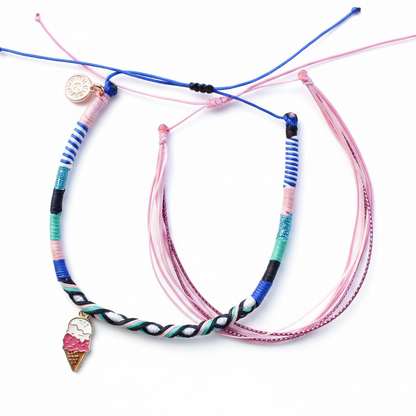 Ice Cream 2 Piece Anklet Set