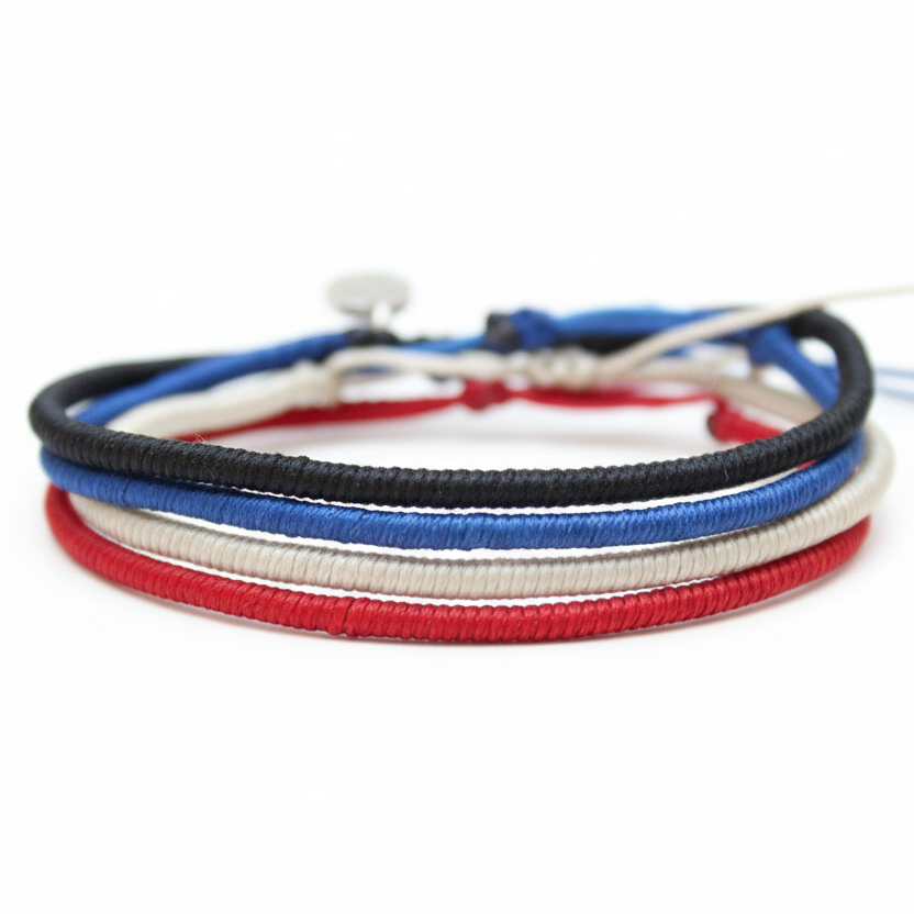 Loop 5 Thin Bracelet Set/ Blueshade