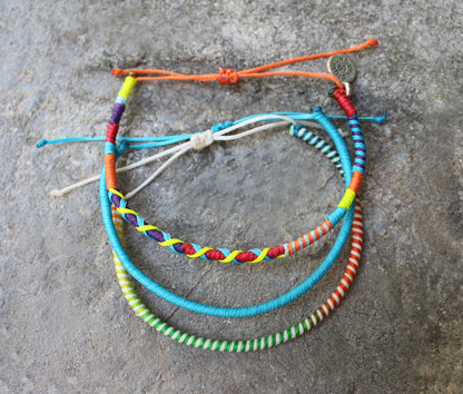 Loop 3 Thin Bracelet Set / Havana