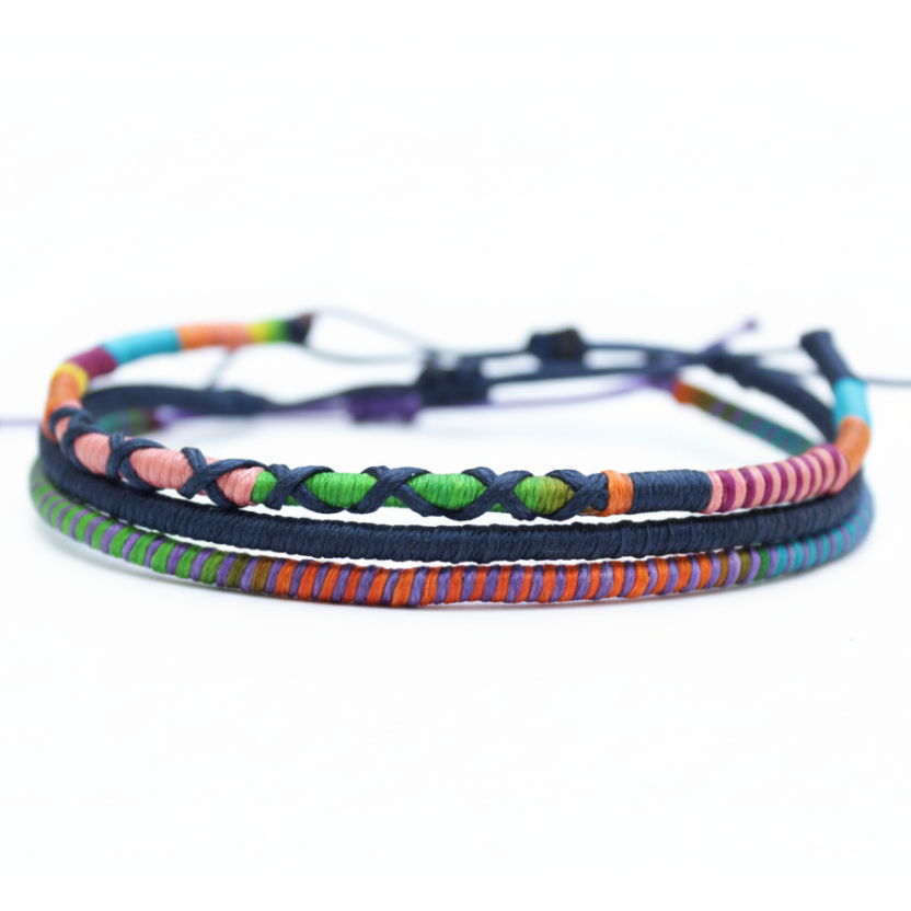 Loop 3-Piece Thin Bracelet Set / Gusto