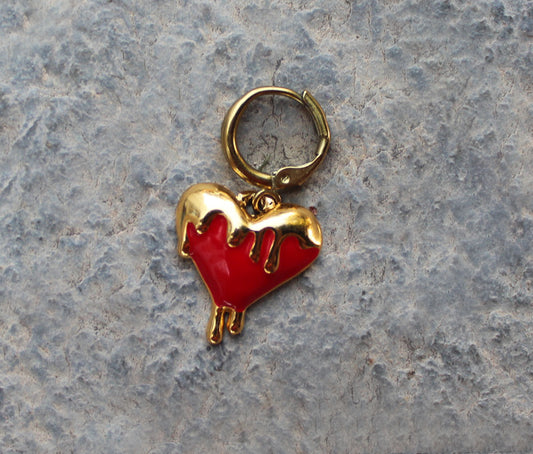 Melting Heart Çelik Küpe