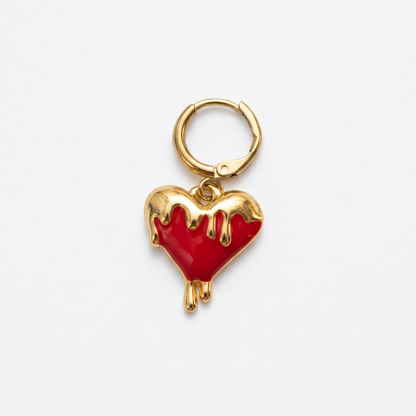Melting Heart Çelik Küpe