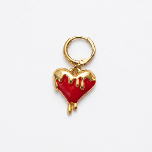 Melting Heart Çelik Küpe