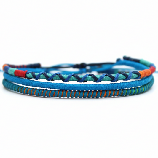 Loop 3lü İnce Bileklik Seti /Oceano Azul
