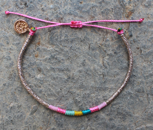 Loop İnce Bileklik / Pink Gleam