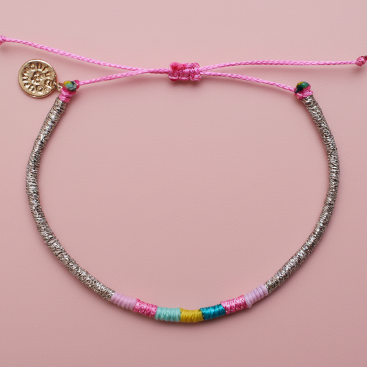 Loop İnce Bileklik / Pink Gleam