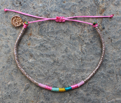 Loop İnce Bileklik / Pink Gleam