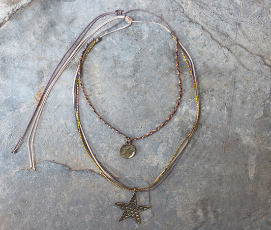Star Necklace Set of 2