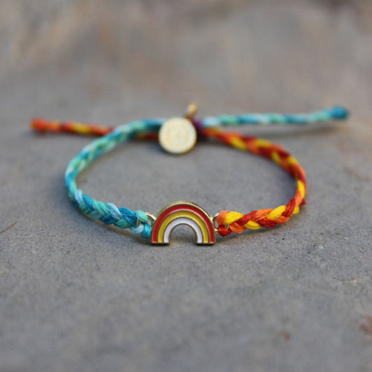 Rainbow Thin Knitted Bracelet